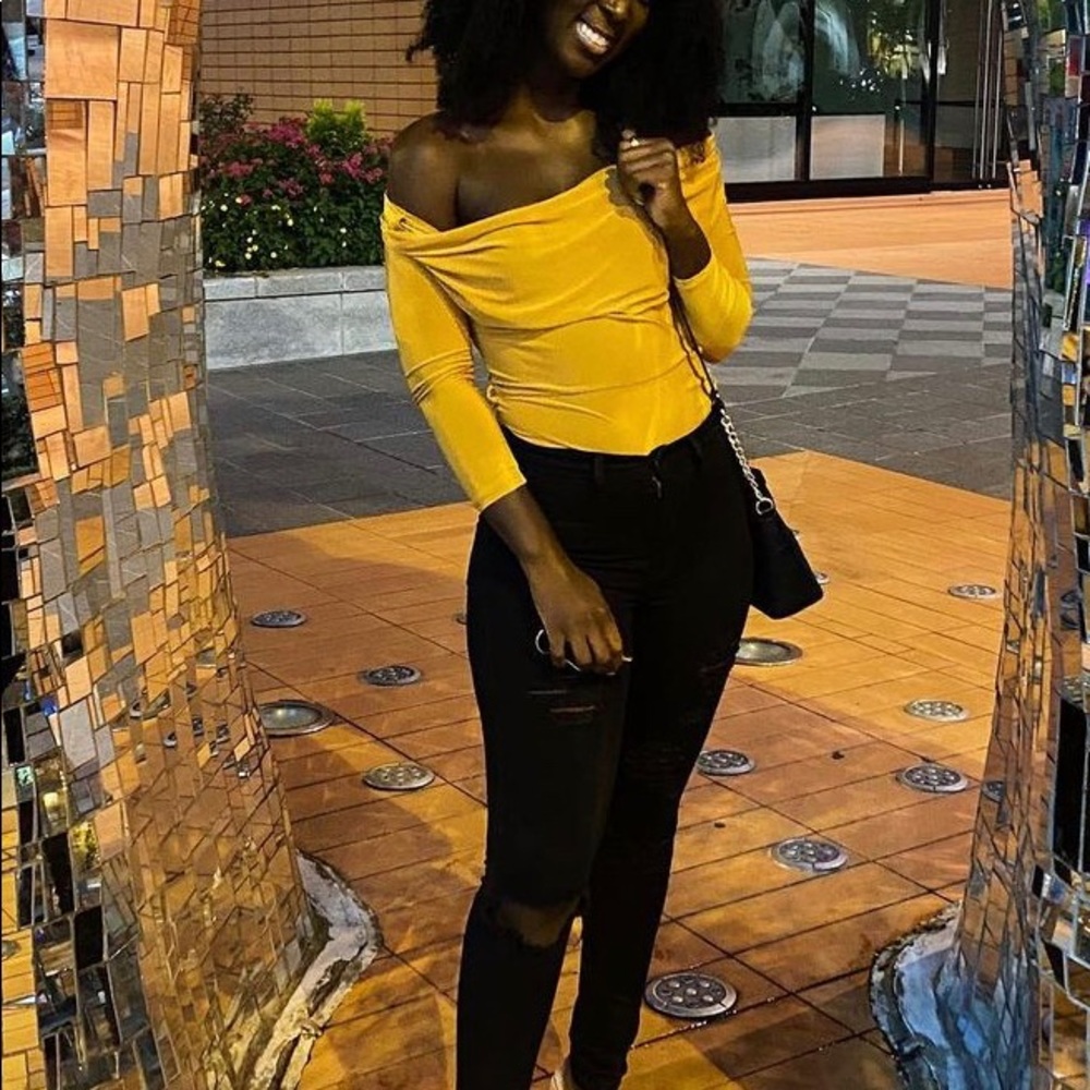 Mustard shirt dress